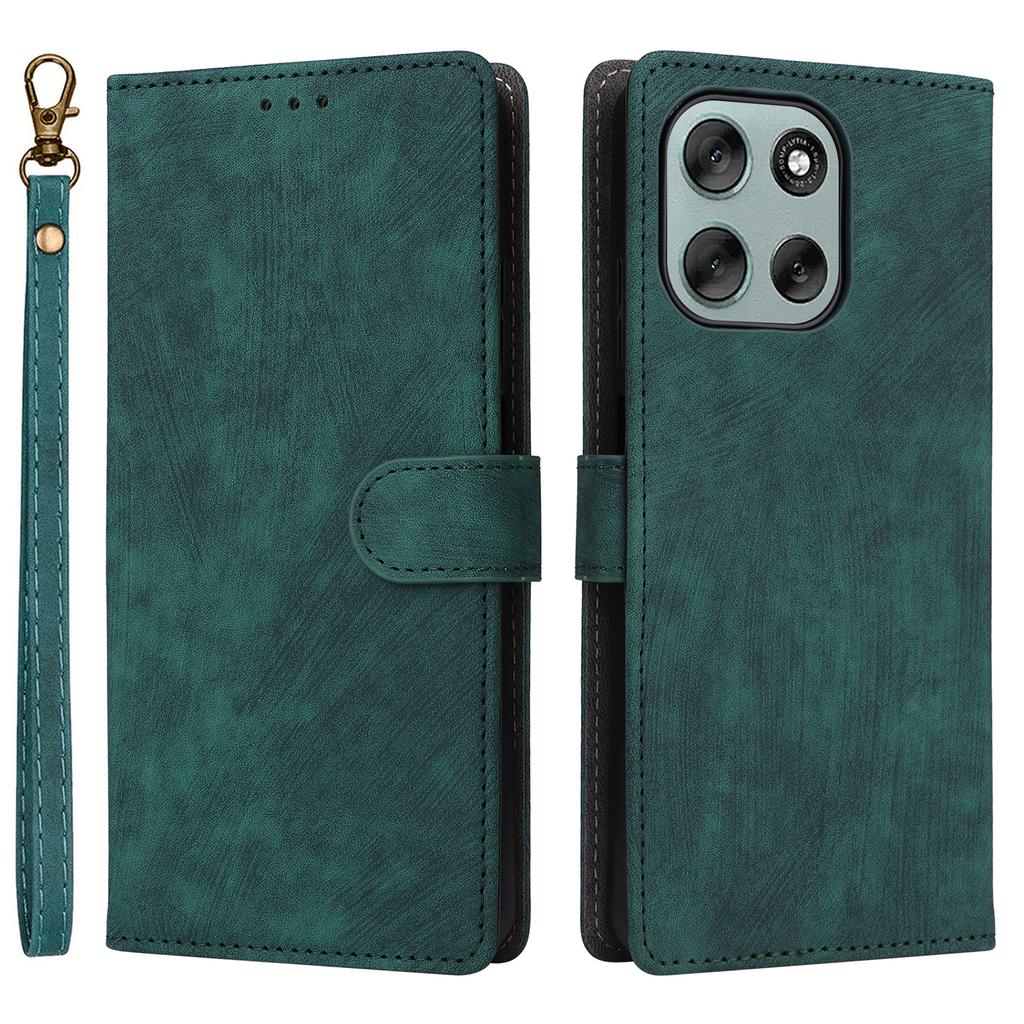 For Motorola Moto G56 5G Case Wallet RFID Blocking PU Leather Phone Cover Stand with Strap