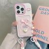 The New Pink Bow-Tied Love Phone Case With Lashing Available For The iPhone 15 14 13 12 11 Pro Max Creative Girl Phone Case