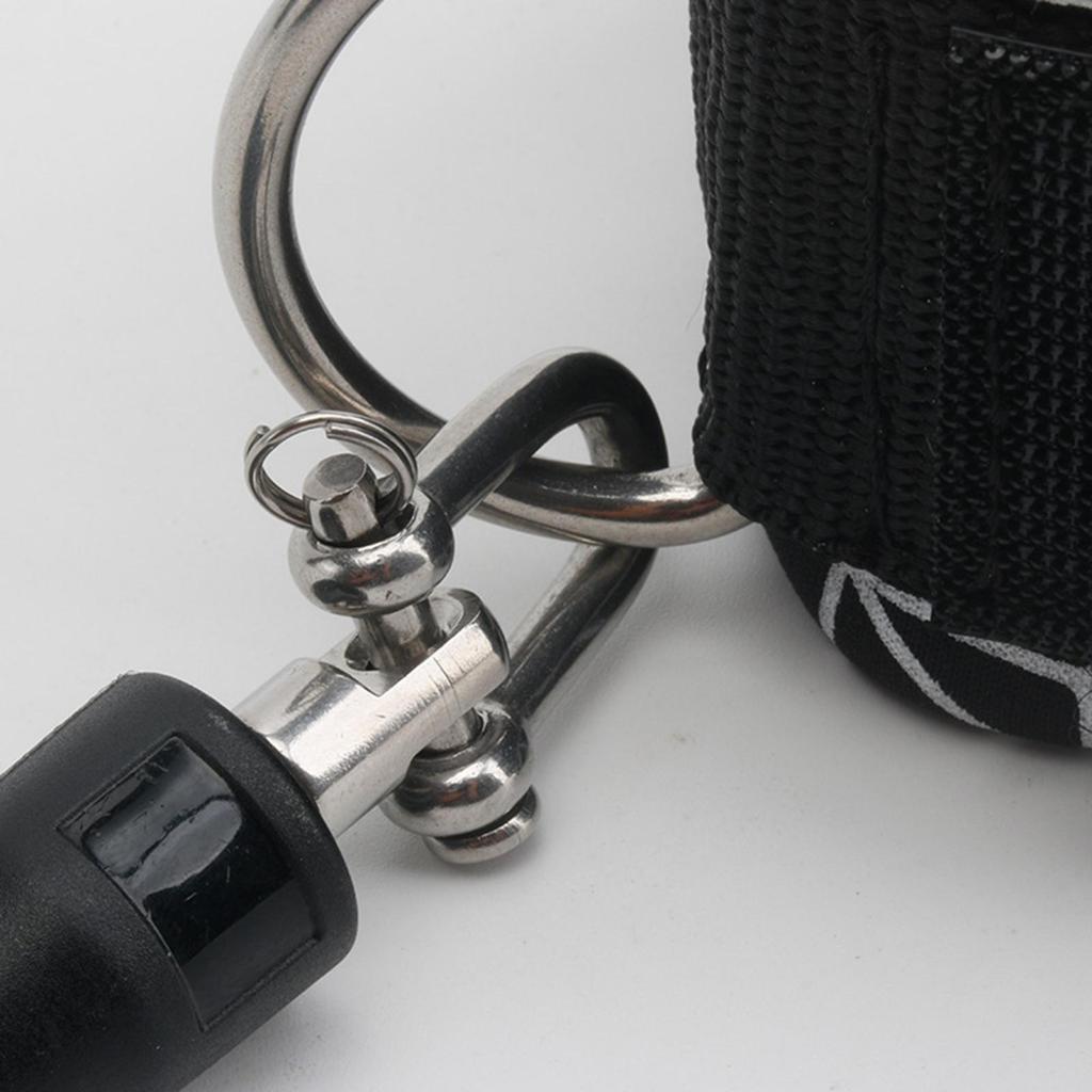 Freediving Lanyard Leash Anti Lost Safety Cable with Carabiner Scuba Diving Rope for