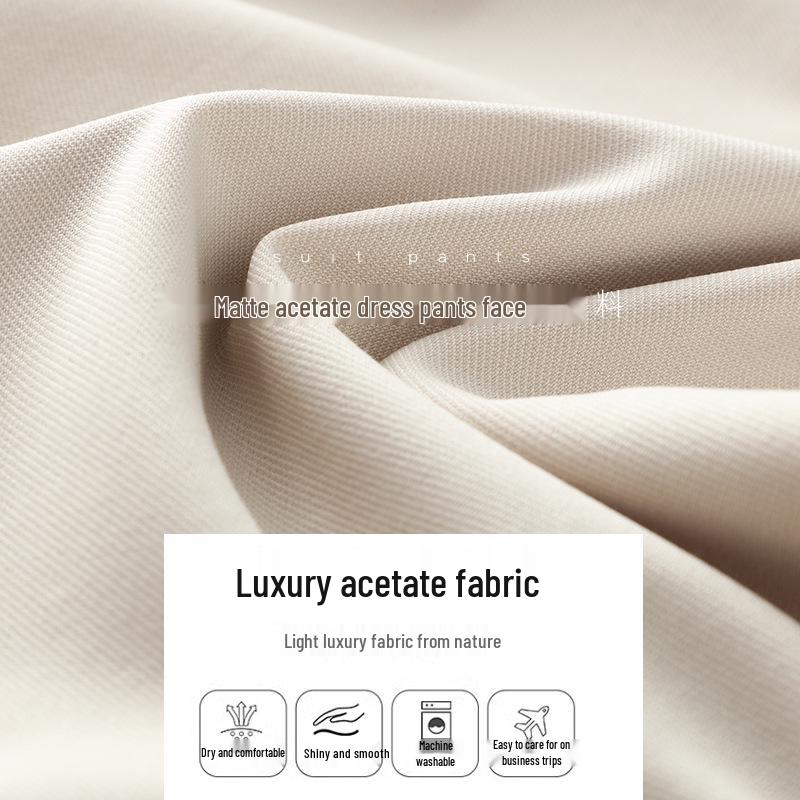 Women's Matte Acetate Wide-Leg and Narrow-Leg Slimming Casual Pants - Summer 2025 Collection