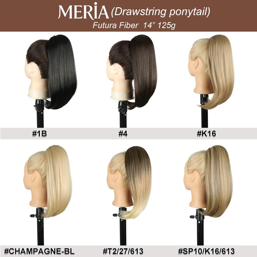 Julianna Short Curly Wavy Hairpieces Drawstring Ponytail Hair Extensions Synthetic Futura Fiber Ponytails for Women