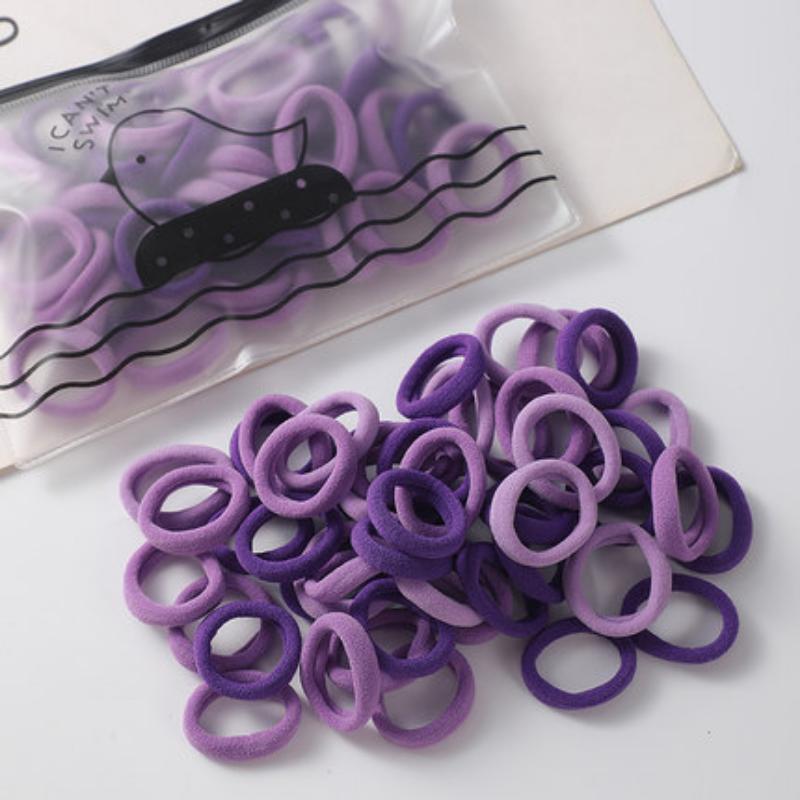 100 sztuk Elastyczna Opaska na Głowę Dziecięca Gumka do Włosów Spinki do Włosów Kolor Cukierkowy Uroczy Ręcznikowy Pierścień do Włosów dla Małych Dziewczynek Akcesoria do Włosów dla Dzieci
