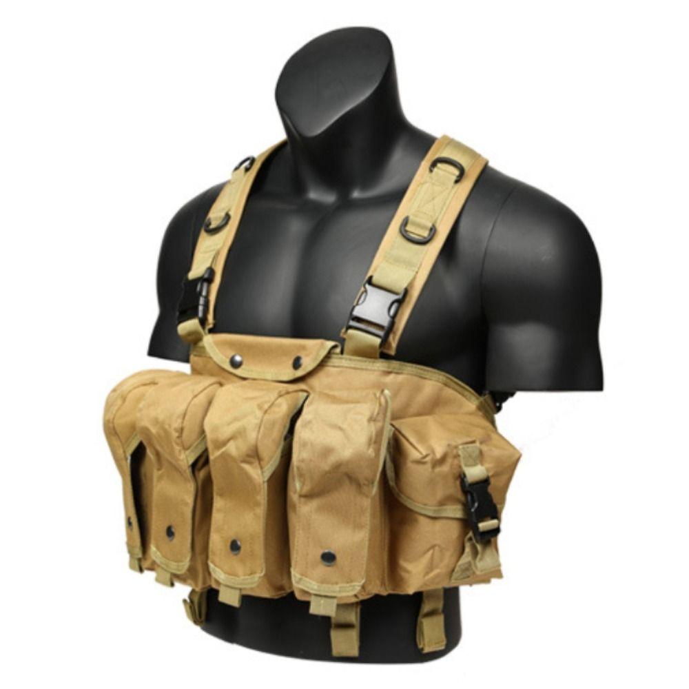 Large Capacity Climbing Chest Pocket High Density Nylon Travel Storage Vest Bag  Outdoor Sports