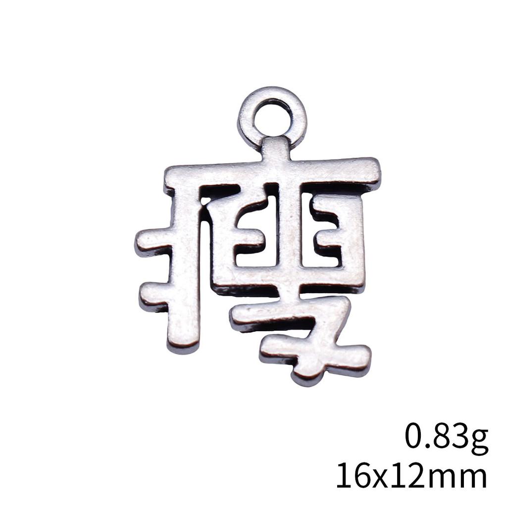 Tag Charm Pendant Chinese Wishing Words Good Fortune For DIY Bracelet Necklace Oriental Lucky Jewelry Making Supplies