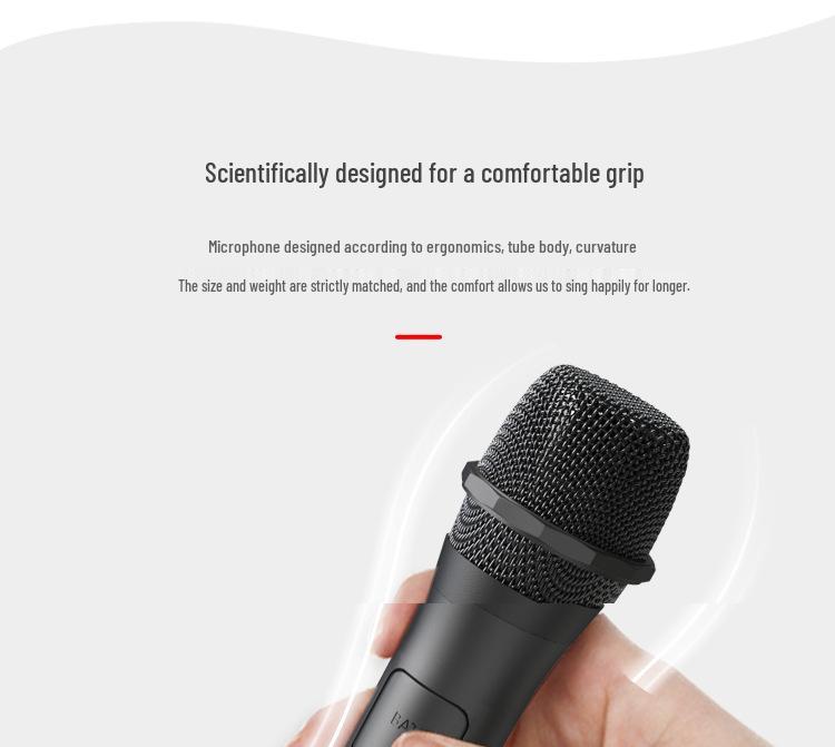 Universal Wireless Dynamic Microphone with Dual Amplifier Stand for Home, Conference, and Stage Audio