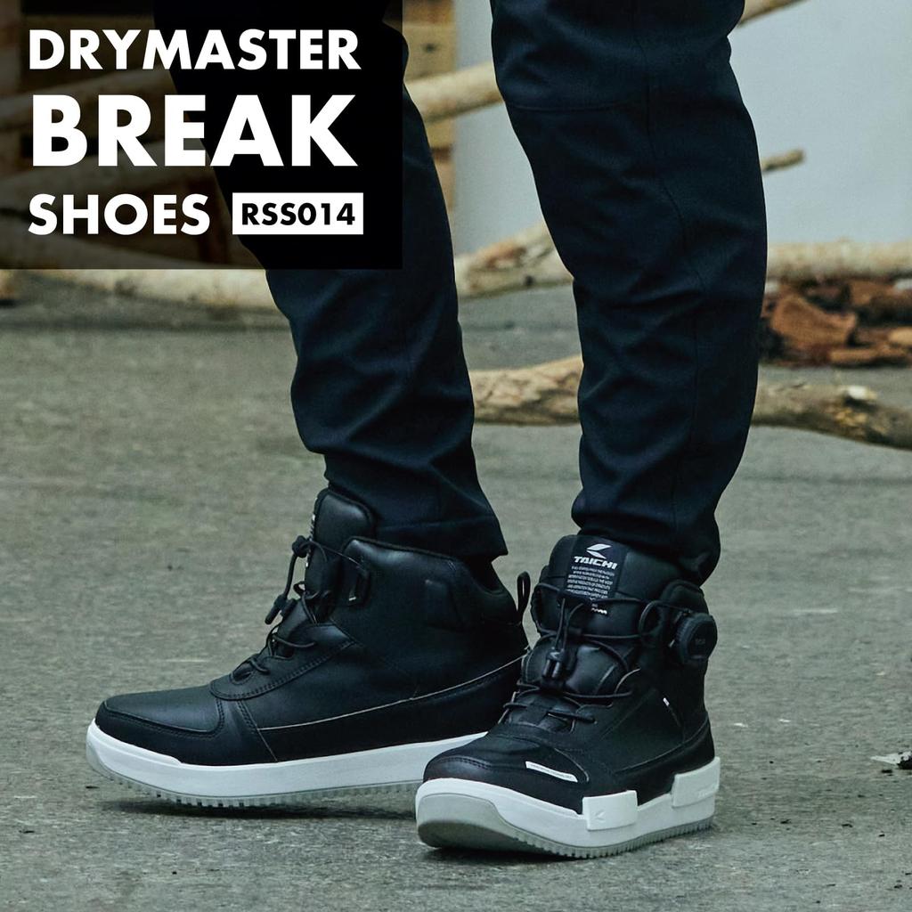 Motorcycle Riding BOA Shift DRYMASTER Break Shoes RSS014 WHITE [RS Taichi] Shoes, Waterproof, Built-in Protector, Dial, Guard, 27.5cm