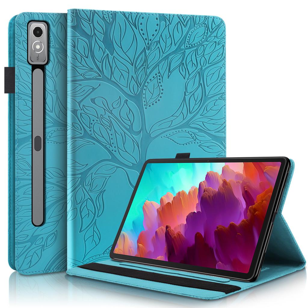 Applicable To iPad Pro Tablet Leather Case, Xiaomi Tablet 6Max Tree of Life Embossed P12Pro Bracket Case S10FE