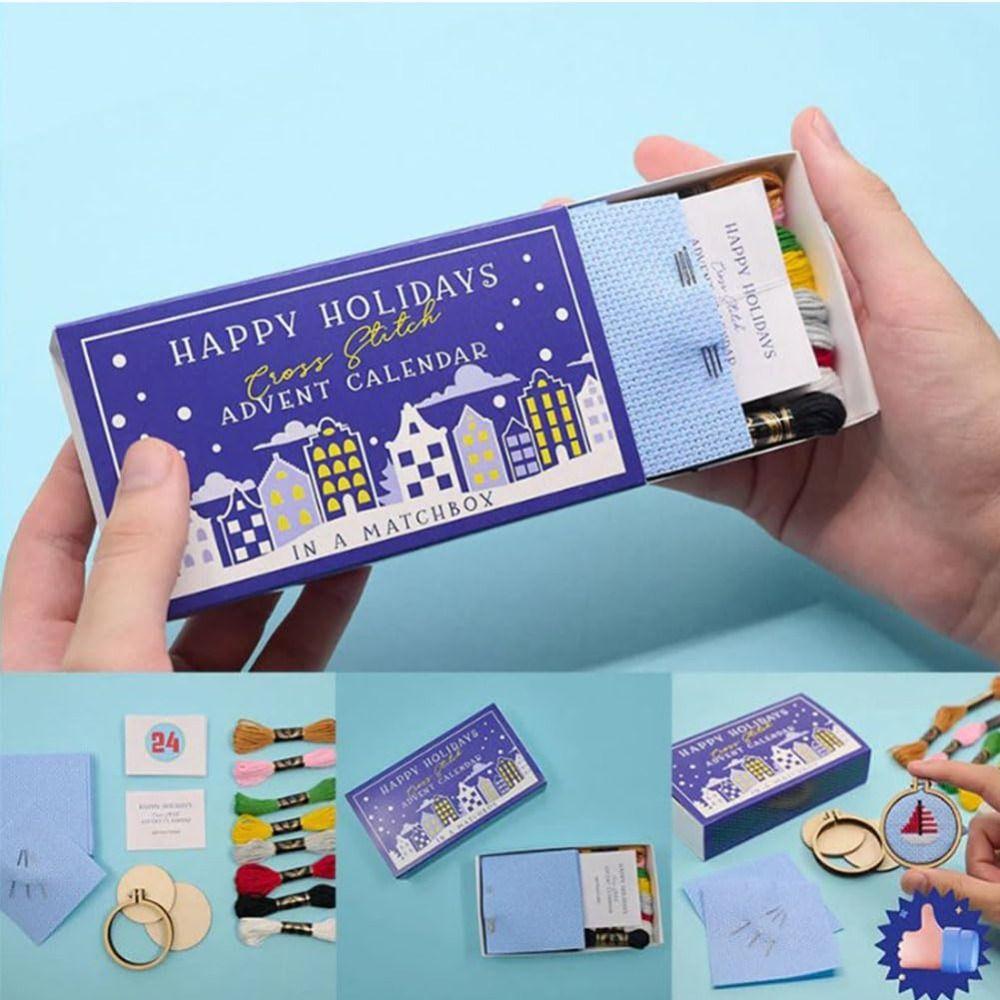 Cross Stitch Advent Calendar Christmas Countdown Embroidery Kit Calendar Cross Stitch