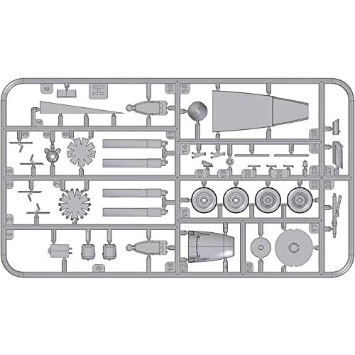 Roden 1/72 Scale US Navy North American AJ-1 Savage Carrier-Based Attack Aircraft with Nuclear Bomb, Plastic Model Kit RE72063, Molded in Color