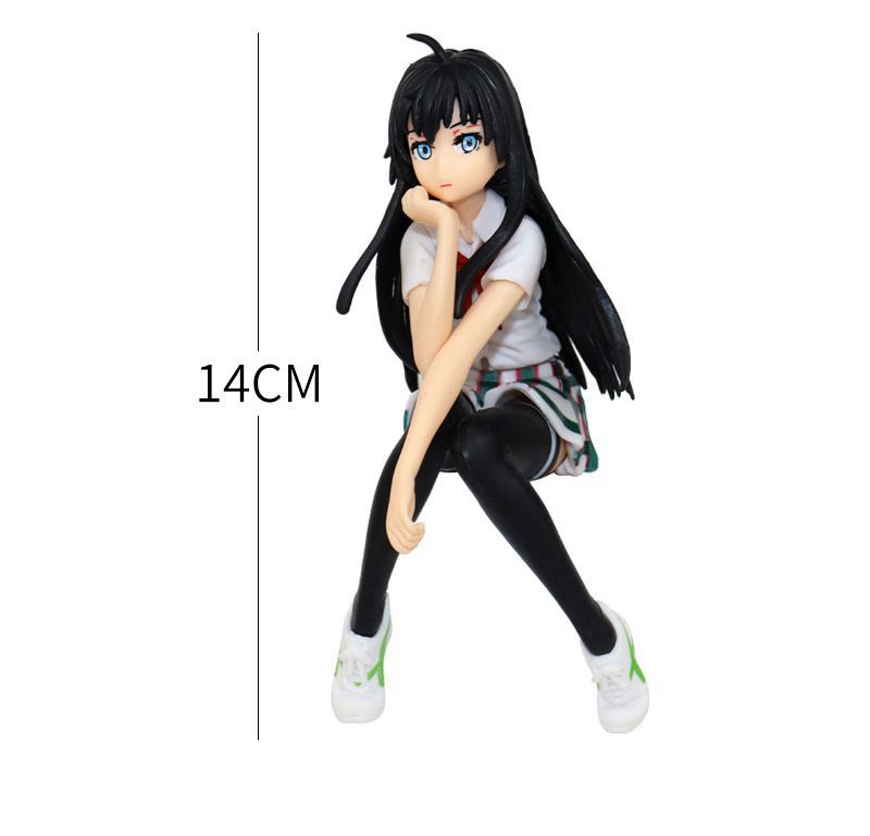 1 Pc Anime Yukinoshita Yukino Action Figures Cute Girls Yuigahama Yui Yuiyi PVC Model Junior High School Student Kid Gift Toy