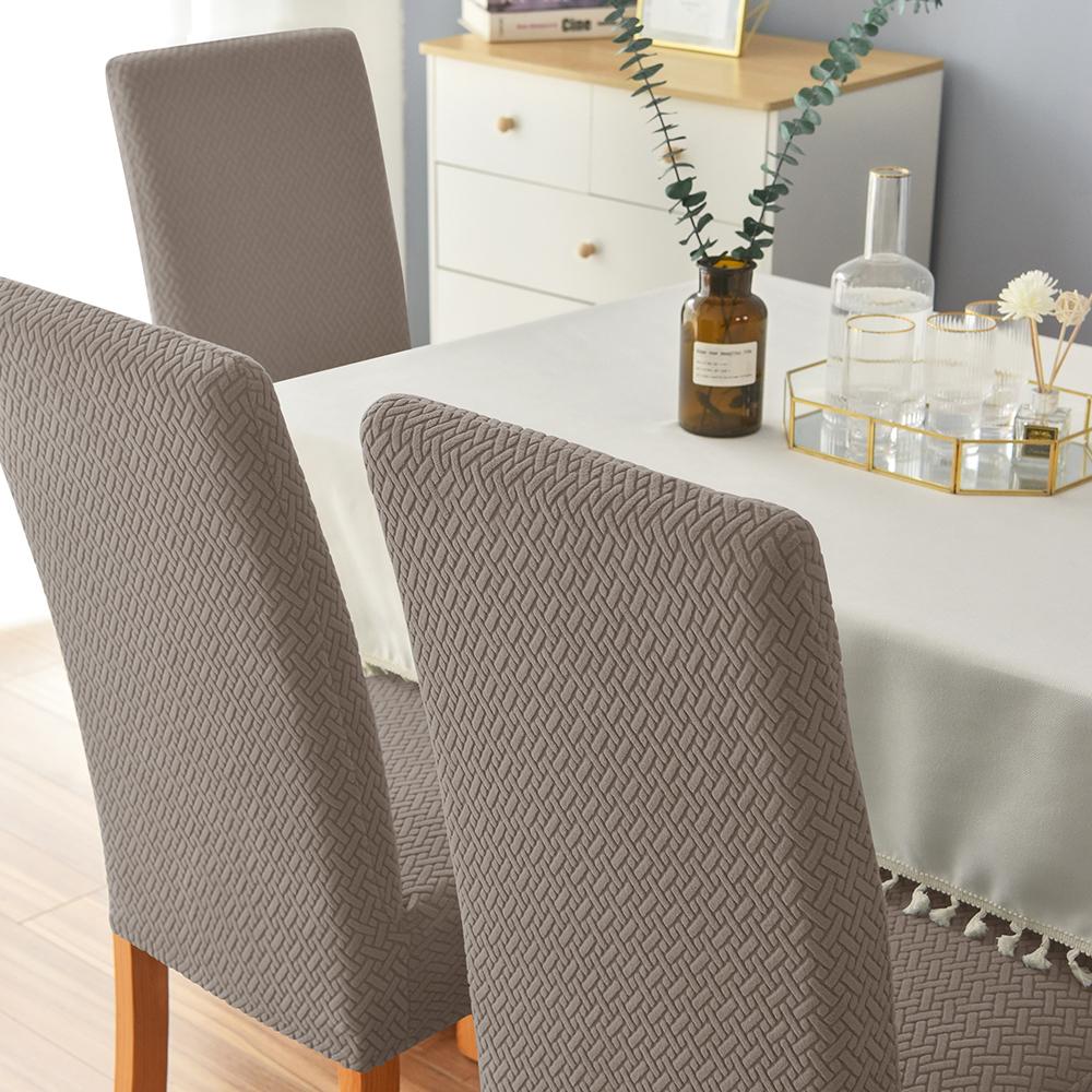Jacquard Solid Color Seat Cover Spandex Cooking Space Slipcover Removable Anti -Seat Covers Used For Banquet Wedding Event Dinner Restaurant 1pc
