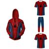 Incredible Spiderman Hoodie Jacket T-shirt Trousers Superhero Cosplay Set For Men