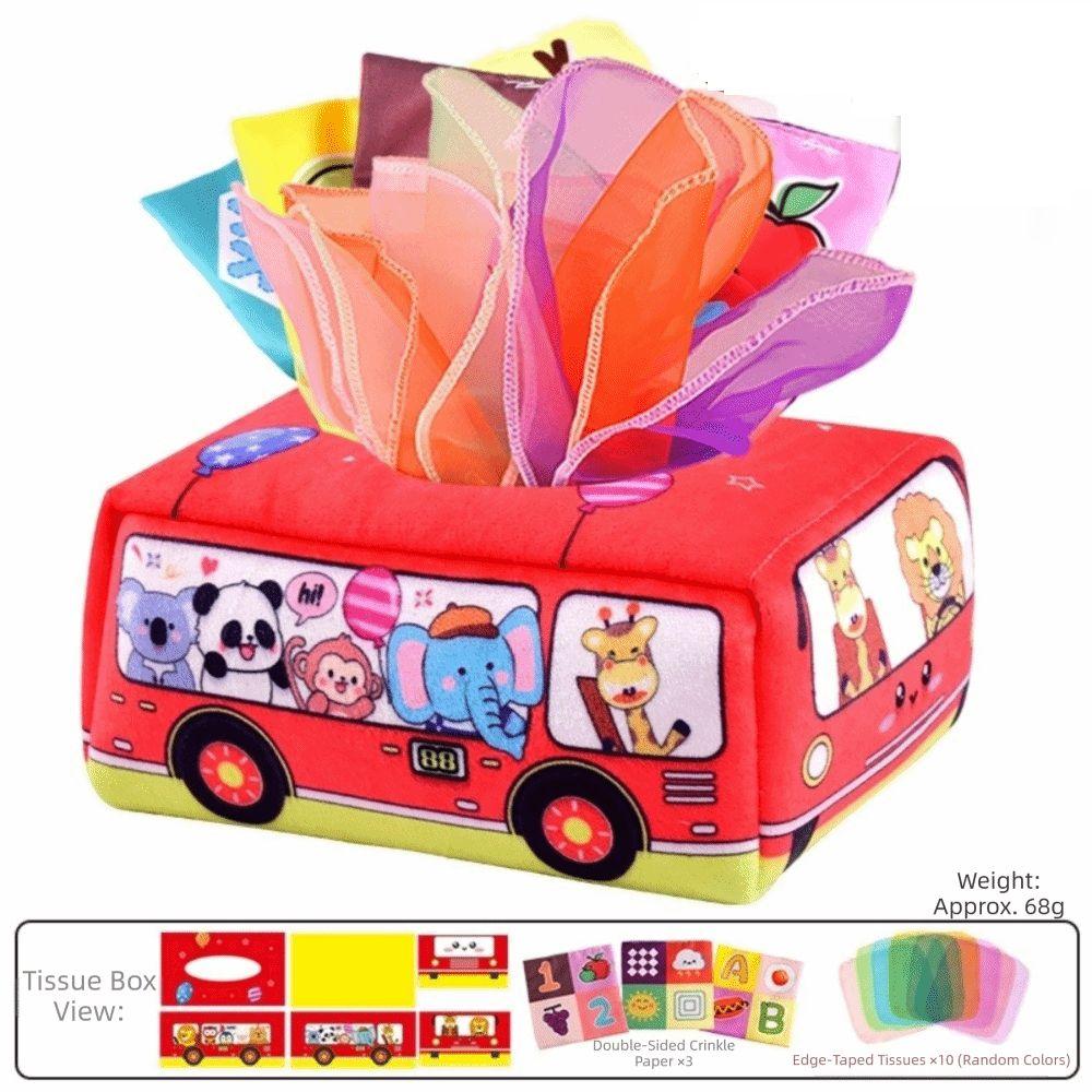Interactive Baby Montessori Boxes Educational Infant Pull Along Tissue Box Toys  Finger Exercising