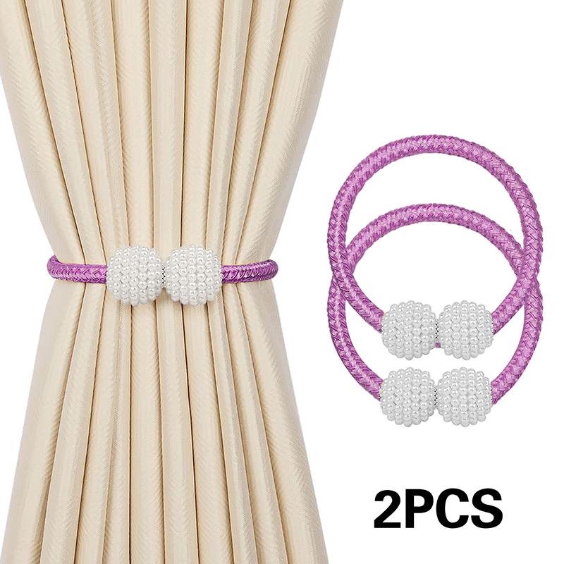 2 adet inci manyetik perde klipsi perde tutucular geri kravat toka klipleri asılı top toka kravat arka perde dekor aksesuarları