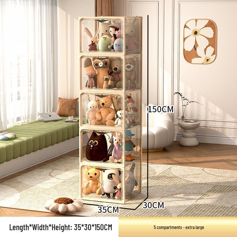 Transparenter Plüschtier-Aufbewahrungskorb und Ausstellungsbox