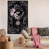 VIKAMA Gothic Vertical Tapestry Moon Tarot Aesthetic Mystical Celestial Body Bedroom Living Room Hanging Cloth Home Decor