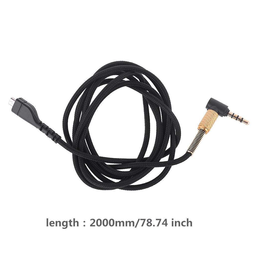 Cable Audio Cord Headphones Replacement 3.5mm 2M Long 78 Inch for Arctis 3 5 7 9X Pro Gaming Headset Cable Extension