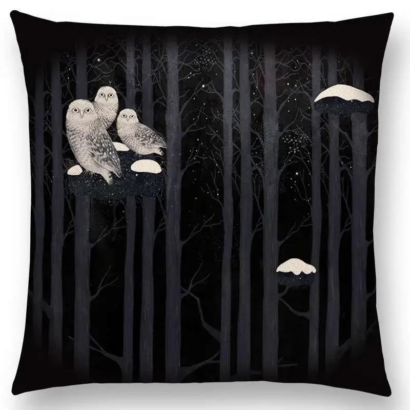 Neueste Kissenbezüge für kleine Mädchen mit Blumenmuster, verträumter Garten, Fantasienacht, Sofakissenbezug für Mädchen