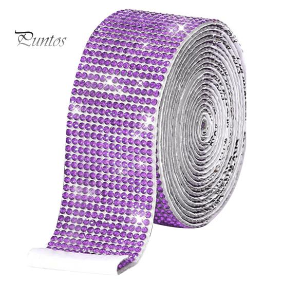 1 Roll 90CM Rhinestone Ribbon Self-Adhesive Glitter Faux Crystal Decorative Ribbon Clothes Shoes DIY Projects Crafts Bling Rhinestone Sticker Wrap