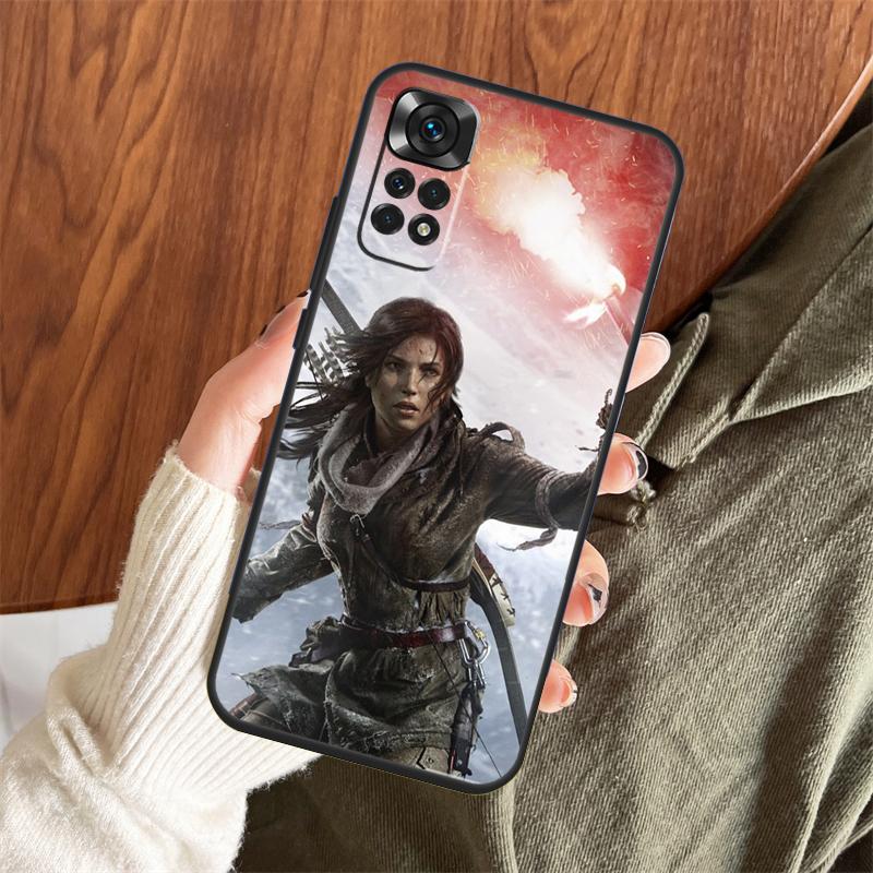 Lara Croft Tomb Raider Case For Xiaomi Redmi Note 14 Pro 13 12 11 10 15 Pro Plus Redmi 13 C 15 10C 12C 14C 15C Cover