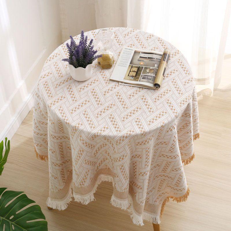 Nordic Ins Style Pure White Tablecloth Fabric Cotton And Linen Photography Background Picnic Cloth Dormitory Dessert Tablecloth