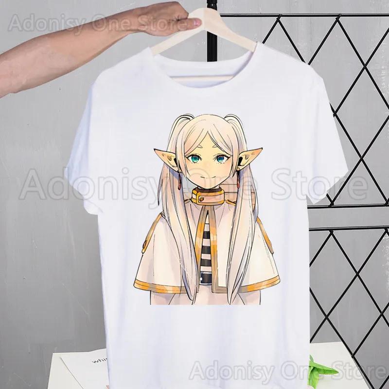 Frieden Harajuku Damski T-shirt z Nadrukiem Neutralny T-shirt z Krótkim Rękawem Casualowy T-shirt Damska Odzież Uliczna Top