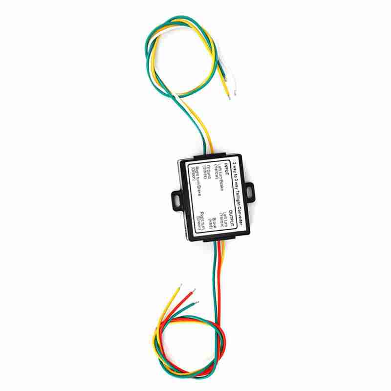 2-to-3 Wire Converter 2-to-3 Wire Splice Trailer Converter Electrical System Wire Harness Adapter US Type Tail Light Adapter