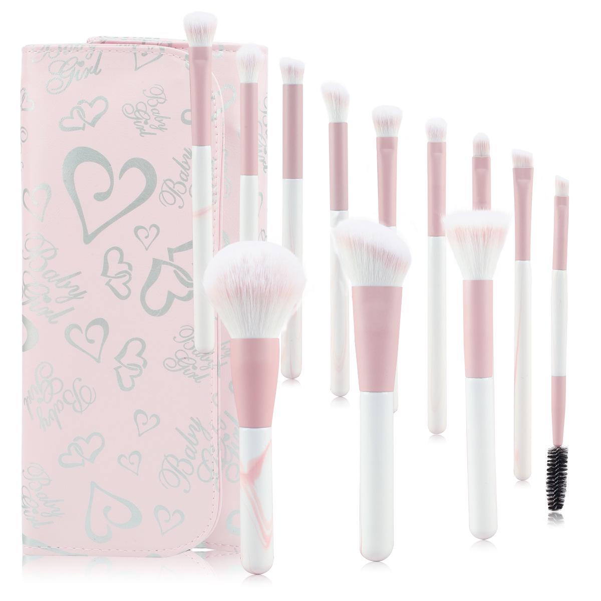 

Набор кистей для макияжа Flower Sky из 12 штук - Кисти с мягкой щетиной для начинающих, Инструменты для пудры и теней для век