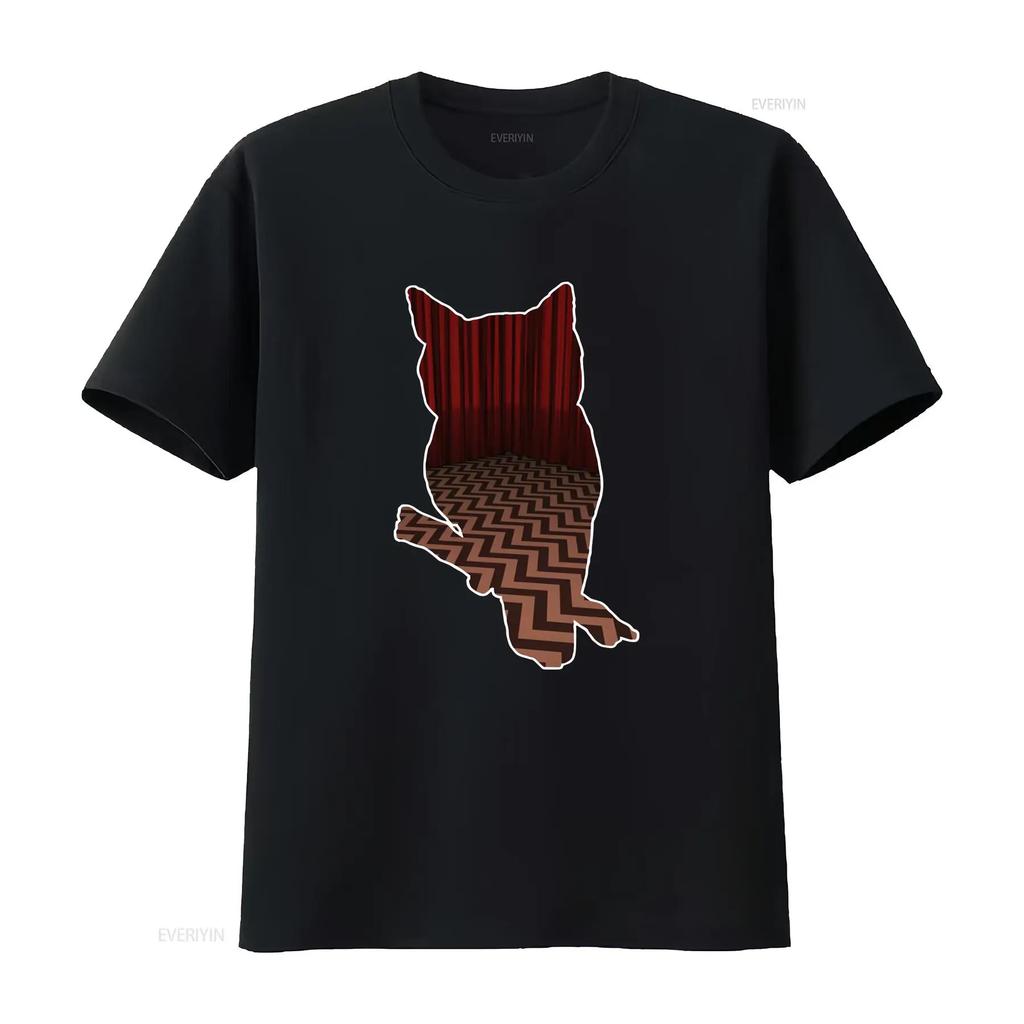Twin Peaks TV T Shirt Men Vintage Short Sleev Clothing Red Vintage Washed Stretched Breathable Fashion Top For Everyday Wear