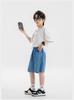 2026 Summer Boys' Tencel Denim Bermuda Shorts: Trendy, Skin-Friendly Mid-Length for Medium and Large Sizes