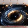 2D Plane, Surrealistic Background Fabric for Space Black Holes, Suitable for Living Room and Room Decoration, Polyester Fiber