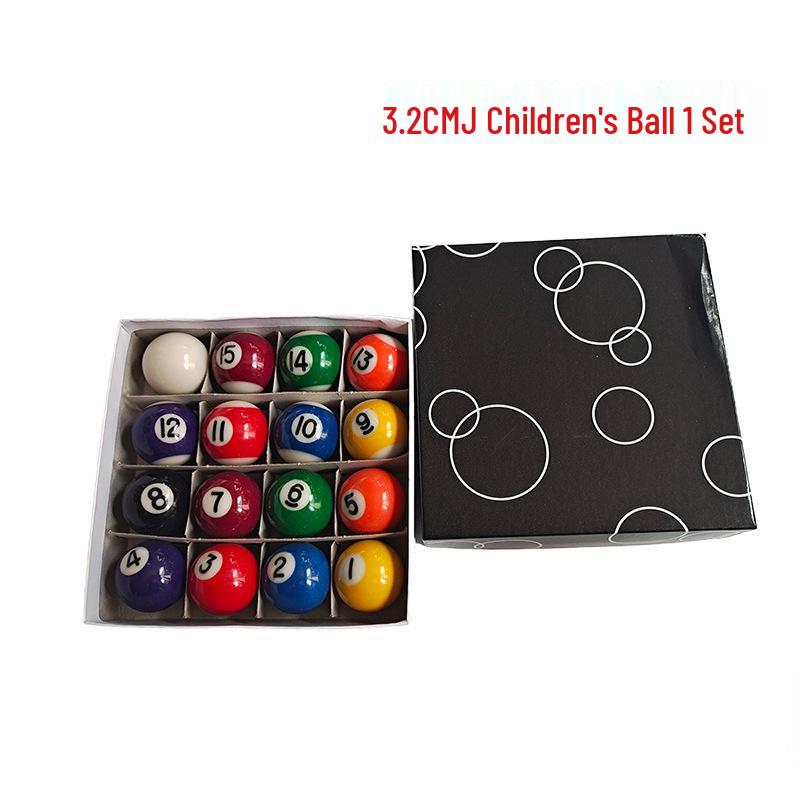 Children's Mini Billiard Ball Set - Free Shipping, Three Sizes, Multi-Colored & Black Balls, Perfect for Home Tables
