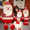 Creative Plush Santa Claus Doll With Long Legs Soft Cotton Outfit For Festive Decor
