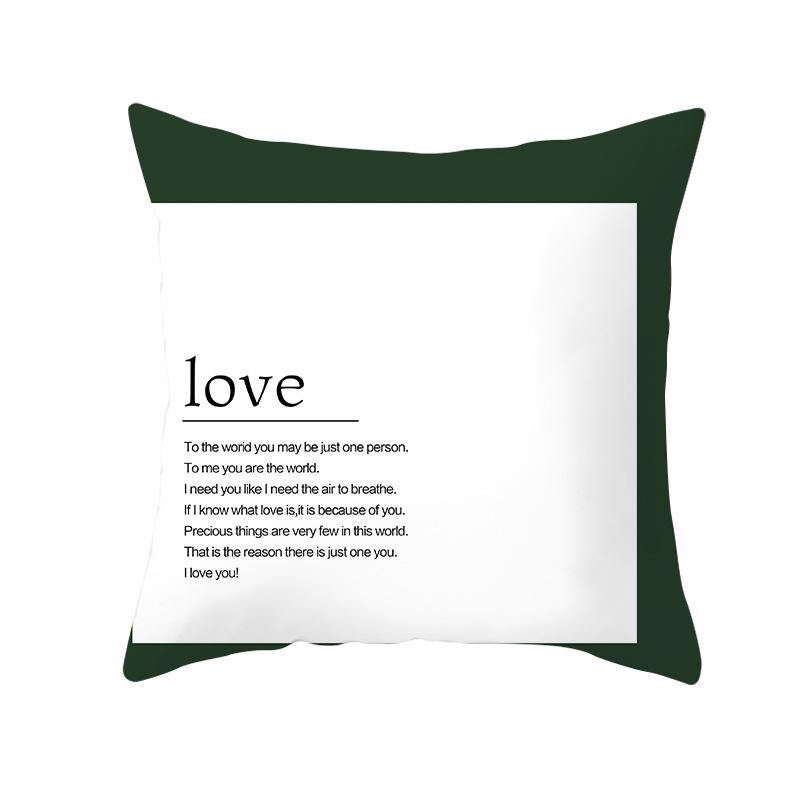 New Green Geometric Pillowcase Houndstooth Lattice Antler Plaid Sleeping Pillow Cover