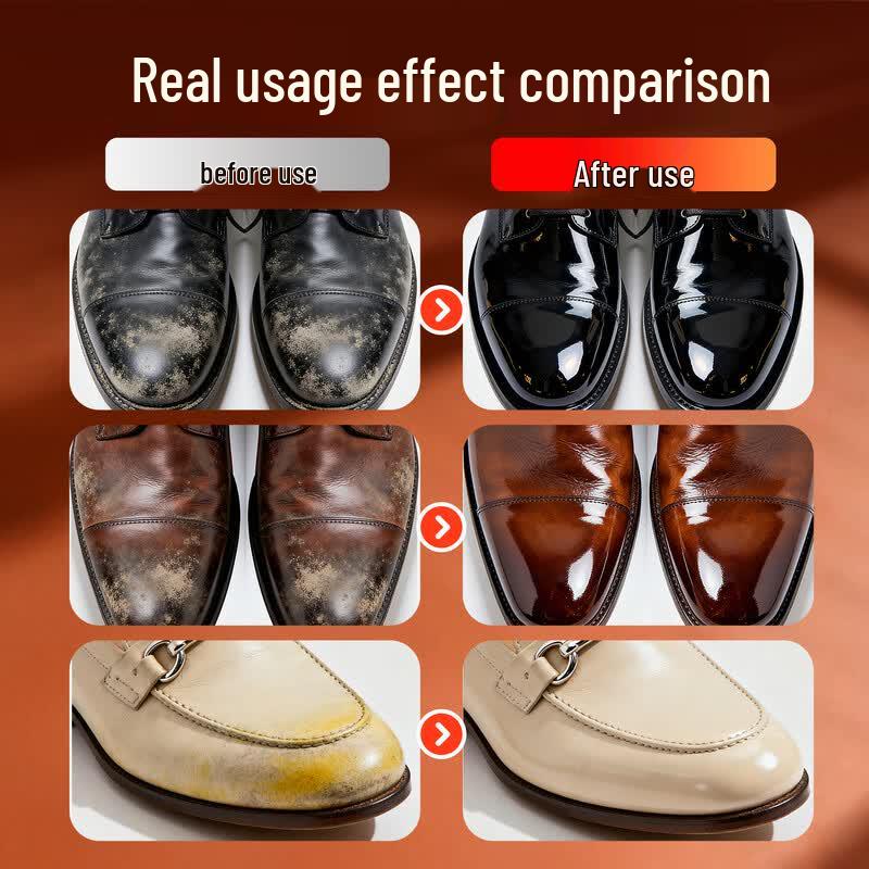 ONEFULL Quick Shine Leather Shoe Polish with Sponge Applicator