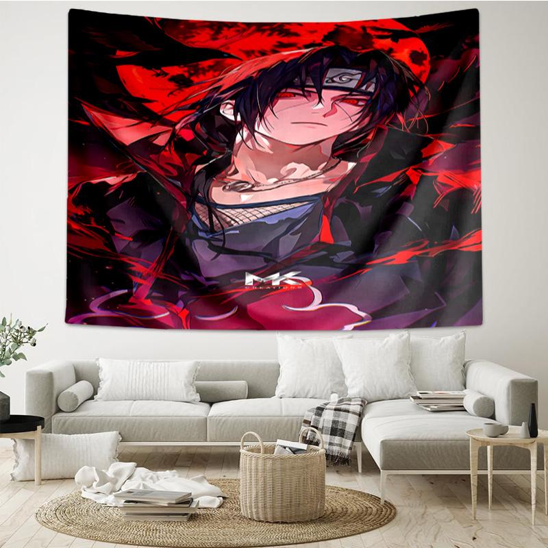 Dark Anime Character Printed Tapestry, for Bedroom,Livingroom, dormitory, Large Wall Decor, Fabric Decor Fan Birthday Gifts