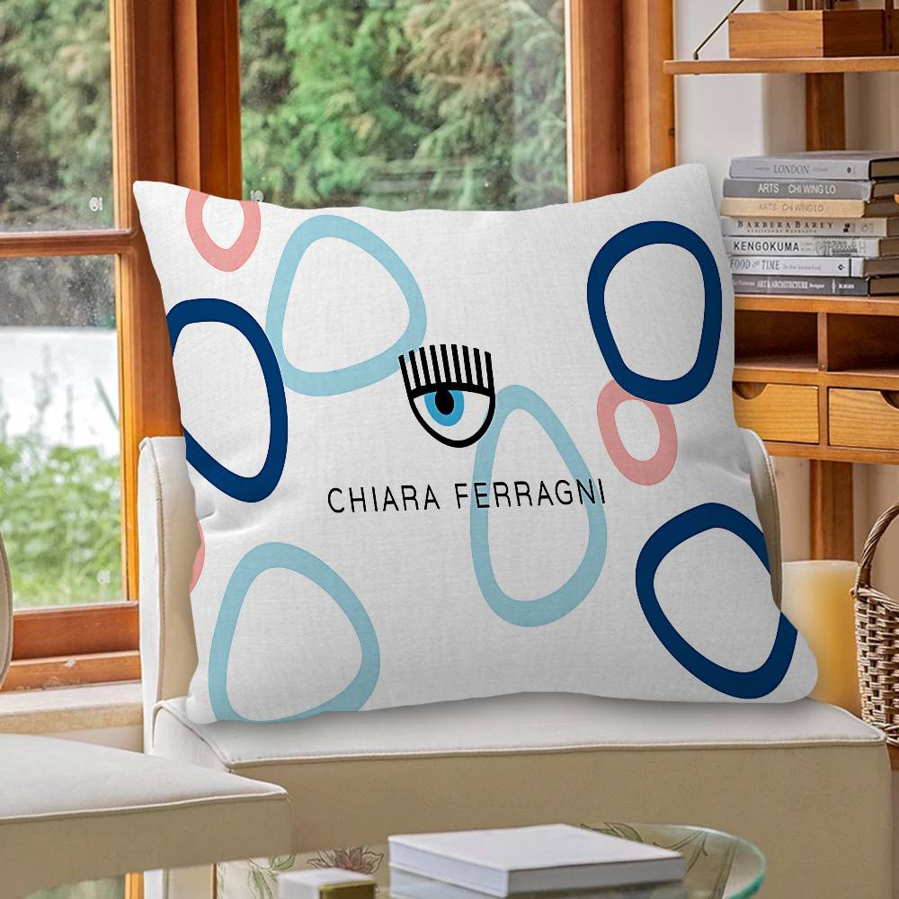 Fashion C-Chiara F-Ferragni Cushion Cover Car Throw Pillow Case For Sofa Car Christmas Gift 40x40cm 45x45cm
