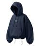 Small Slow And Soft String Oversized Hoodie - Navy