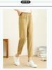 Harun Pants: Summer Elastic High Waisted Temperament Slimming Solid Color Thin Women's Casual Pants
