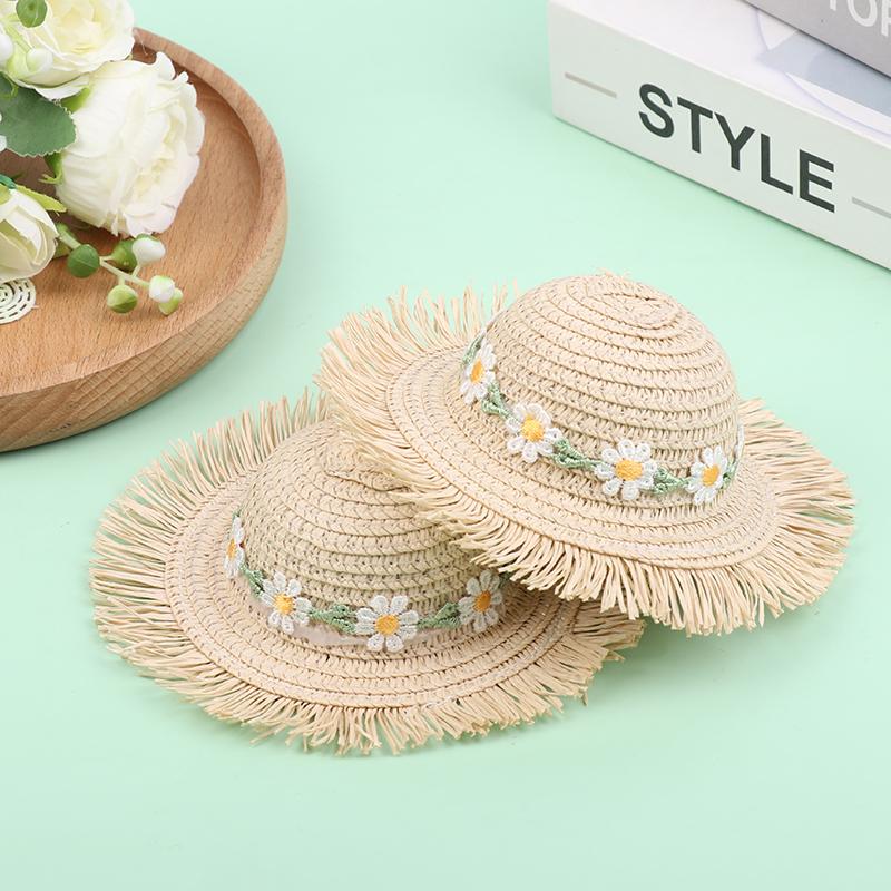 Dollhouse Handmade Hat Sun Cap For 1/6 Doll Accessories Doll Cute Hat With Bow Decoration Doll Hat Children's Toy Gift