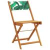VidaXL Folding Garden Chairs Set of 6 Green Fabric and Solid Wood, Garden Seat, Patio Chair, Dining Chair of 3214623