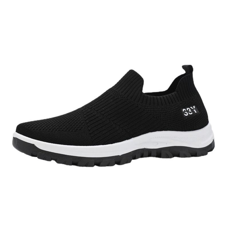 Foreign trade 2025 new fly-woven mesh casual shoes comfortable one-pedal dad walking sports men's shoes