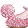 Princess Butterfly Leather Shoes Girls Diamond Bowknot High Heel Children Kid Dance Glitter Shoes Fashion Girls Party Dance Shoe