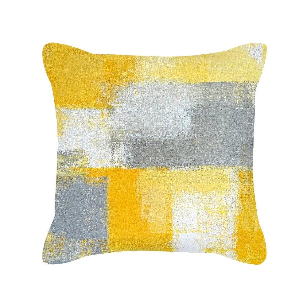 45x45cm Modern Abstract Art Blue Green Yellow Throw Pillow Cover Living Room Sofa Office Car Lumbar Cushion  Home Decor