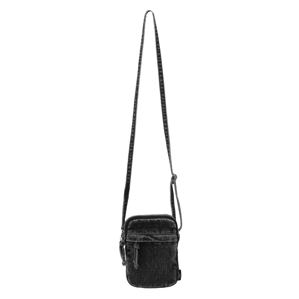 Japanese denim mobile phone bag zipper small bag casual retro shoulder messenger bag bag female