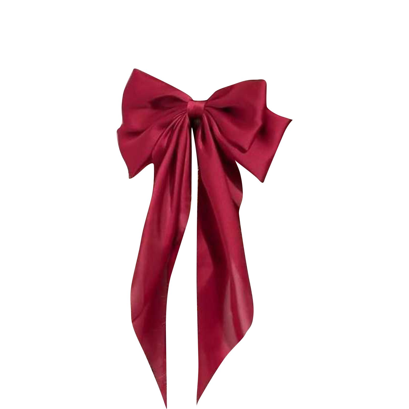 

Женские длинные ленты для волос, банты, заколки, заколки, большие банты, заколка для волос, винтажные аксессуары One Size