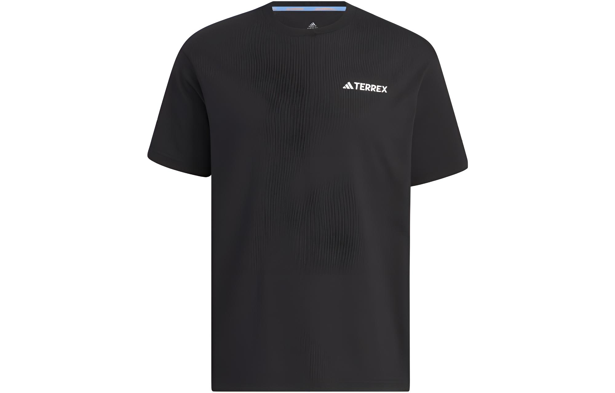 Adidas T Shirts Unisex Black Crew Neck Moderate Straight Fit IC1948 XS