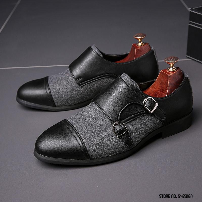 Luxury Designer British Black With Green Monk Strap Shoes For Mens Wedding Dress Prom Homecoming Oxford Sapatos Tenis Masculino