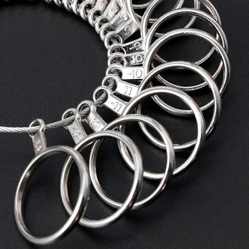 Metal Ring Sizer Measuring Tool Set Gauge Mandrel Stick Finger Tool Jewelry Making Equipments Accessories