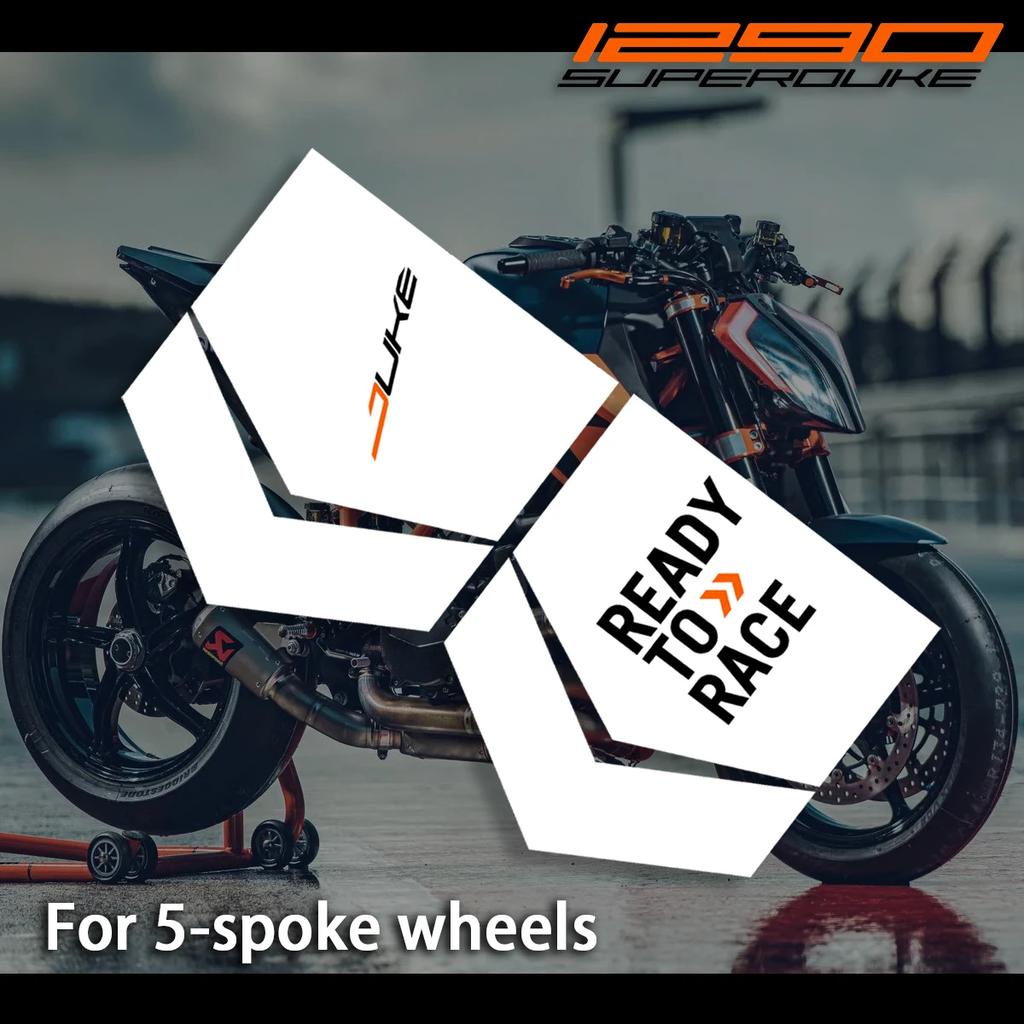 AnoleSti Motorcycle Wheel Sticker Hub Decals Rim Stripe Tape For KTM Super Duke 1290 Duke 890 790 690 390 Racing Ready To Race